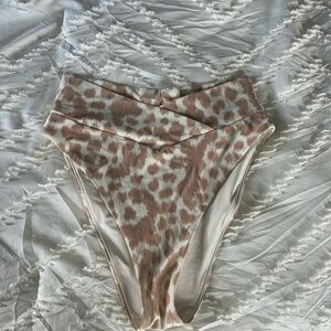 Aerie High Wasted High Cut Cheeky Swimsuit Bottoms, Size Medium